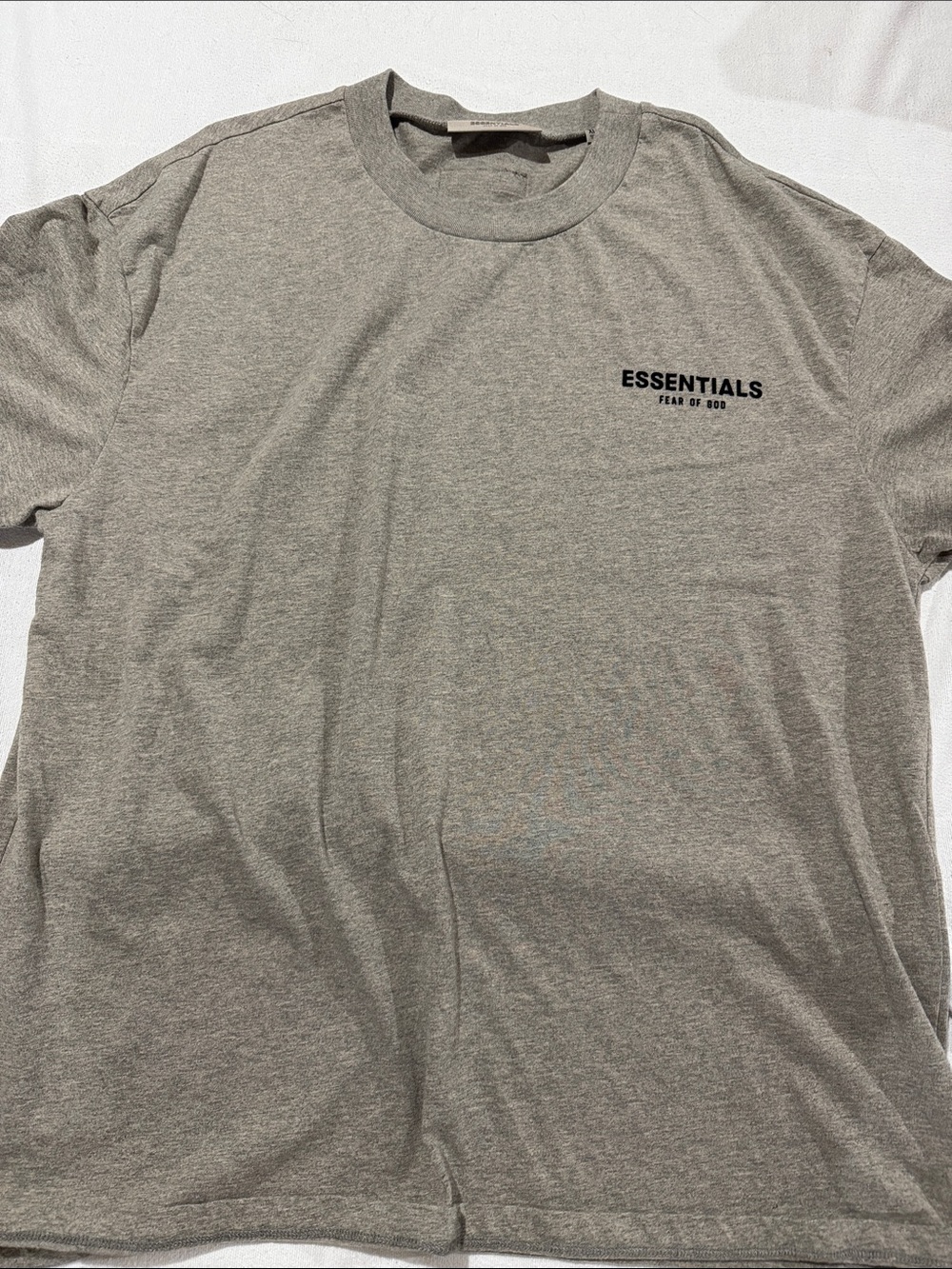 Essentials Gray Crewneck Short Sleeve Tee